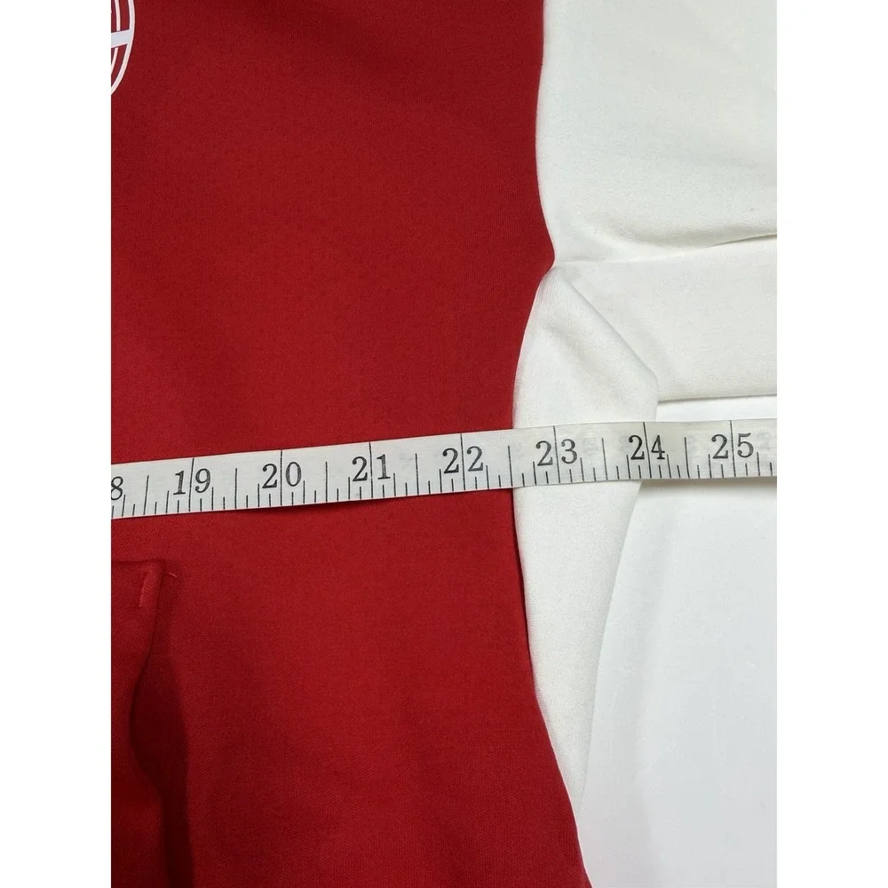 Adidas Arsenal FC Anthem Full Zip Jacket Mens L Red White Hooded JM9409 NWT $110
